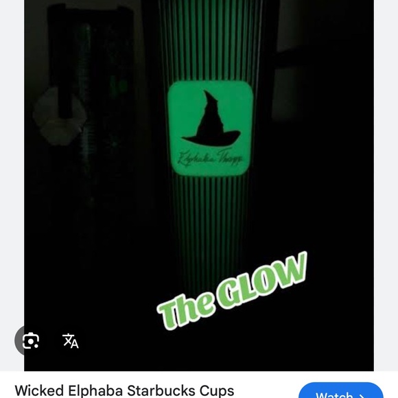 NWT - Starbucks Wicked Elphaba Tumbler w/Broom Topper - Glow in the Dark - Picture 5 of 5